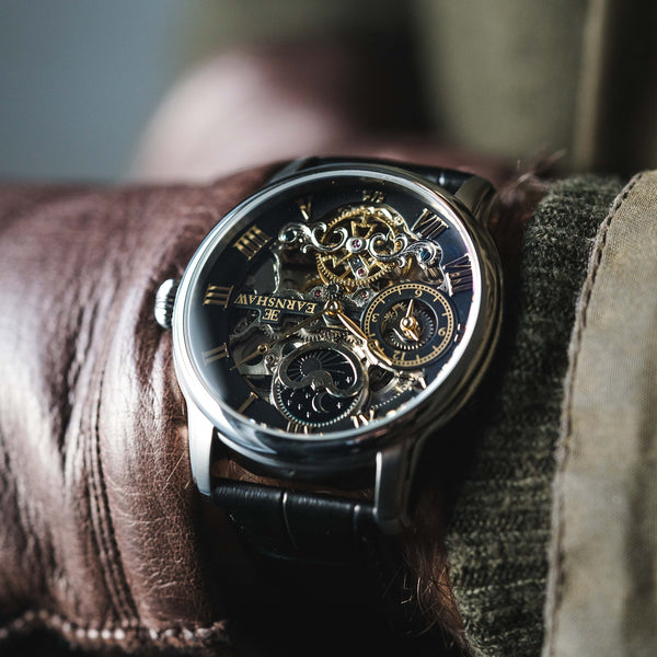 Earnshaw Automatic Skeleton Heritage Black