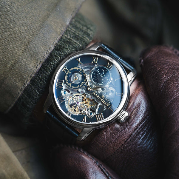 Earnshaw Automatic Skeleton Heritage Black