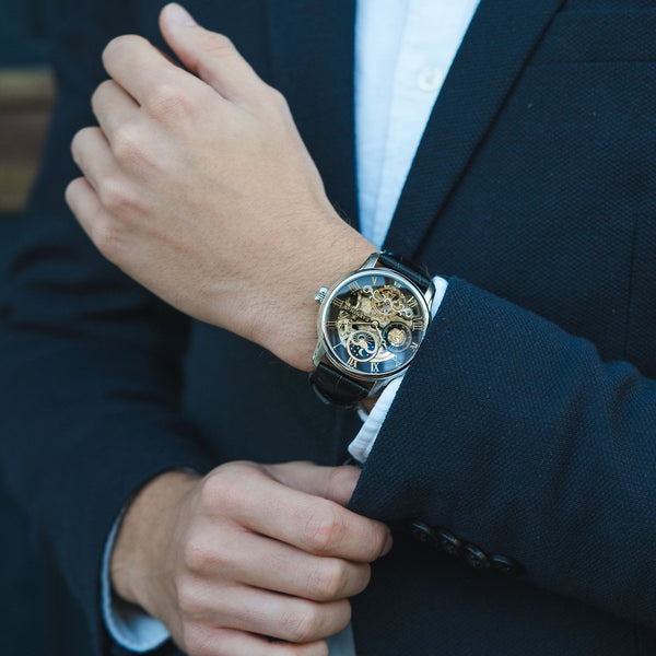 Earnshaw Automatic Skeleton Heritage Black