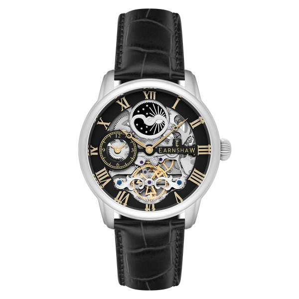 earnshaw Automatic Skeleton Heritage Black