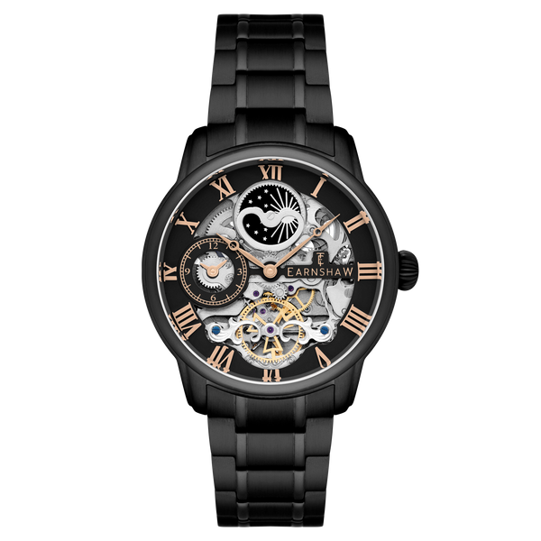 earnshaw Automatic Skeleton Tuxedo Black