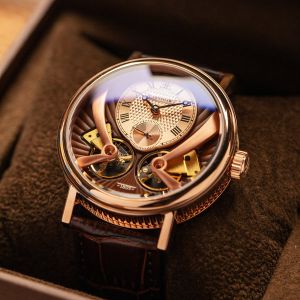 Earnshaw Double Barrel Automatic Mahogany Brown