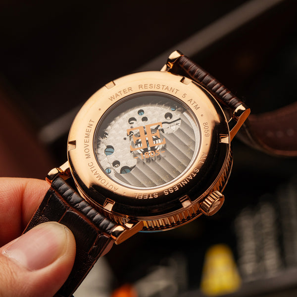 Earnshaw Double Barrel Automatic Mahogany Brown