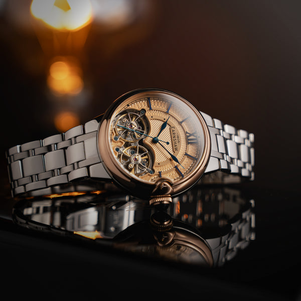 Earnshaw Dual Open Heart Automatic Deep Salmon