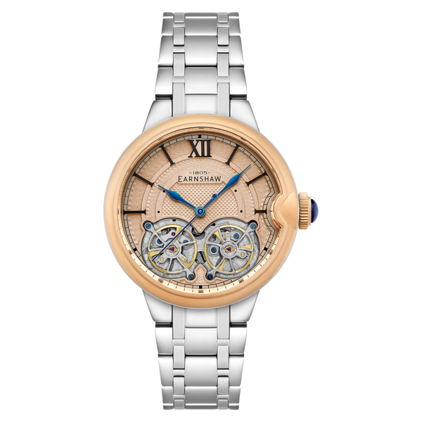 earnshaw Dual Open Heart Automatic Deep Salmon