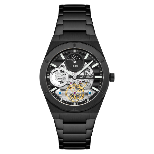 earnshaw Dual Time Automatic All Black