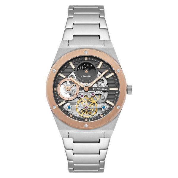earnshaw Dual Time Automatic Rose Grey