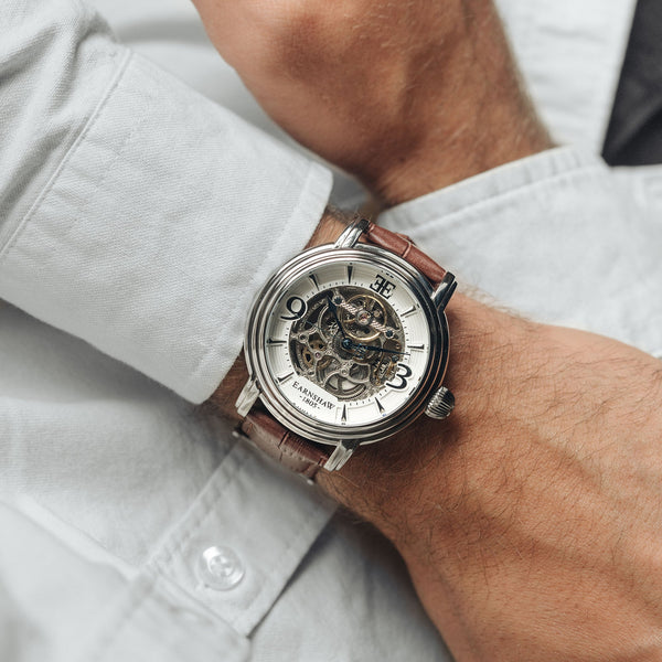 Earnshaw Grande Skeleton Automatic Cloud White