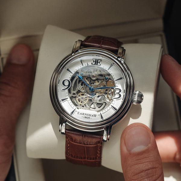 Earnshaw Grande Skeleton Automatic Cloud White