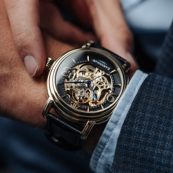 Earnshaw Grande Skeleton Automatic Laurel Gold