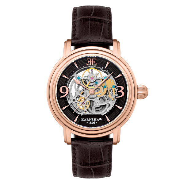earnshaw Grande Skeleton Automatic Rose Gold