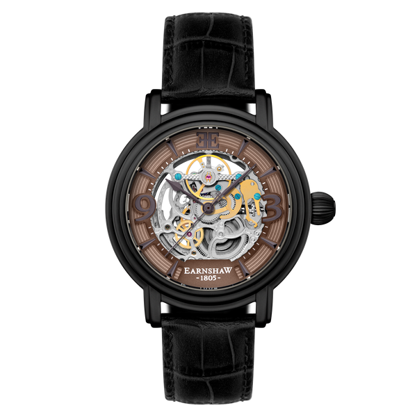 earnshaw Grande Skeleton Automatic Stormy Black