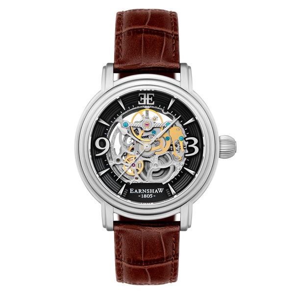 earnshaw Grande Skeleton Automatic Tar Black