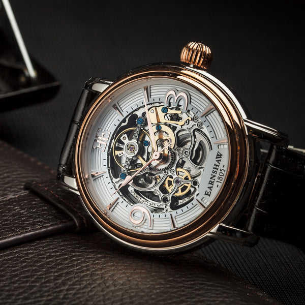 Earnshaw Grande Skeleton Automatic Warm Gold