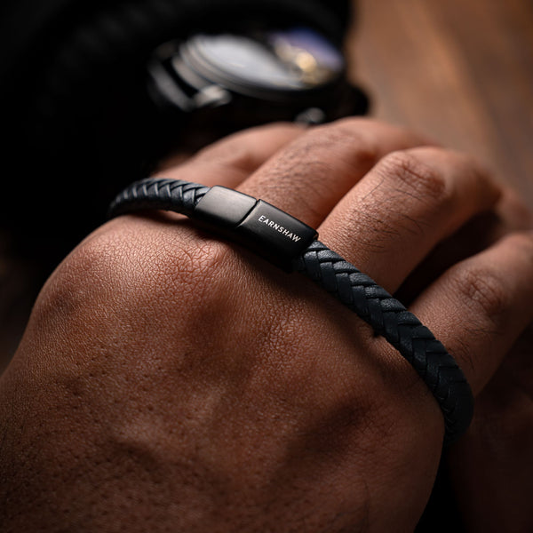 Earnshaw LEATHER BRACELET Ashen Noir