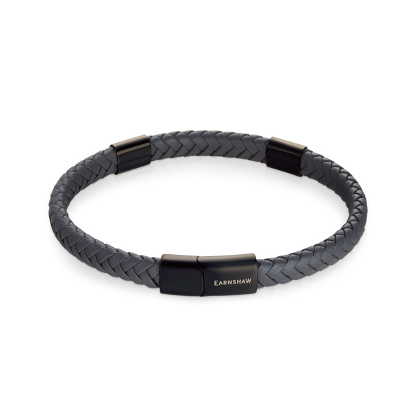 earnshaw LEATHER BRACELET Ashen Noir