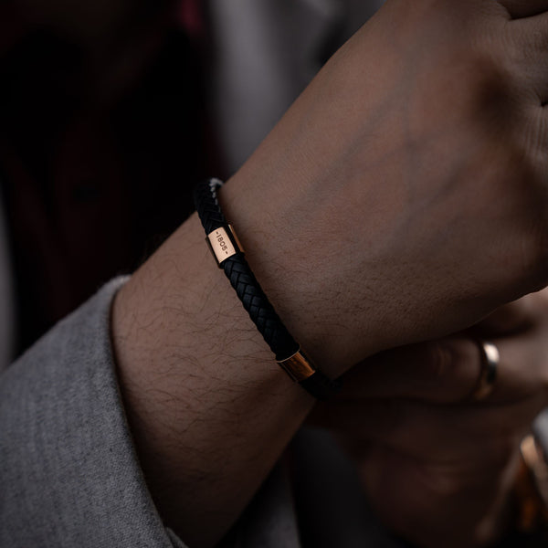 Earnshaw LEATHER BRACELET Midnight Rose