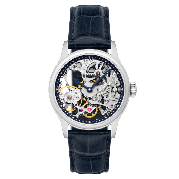 earnshaw Mechanical Skeleton Clear Blue