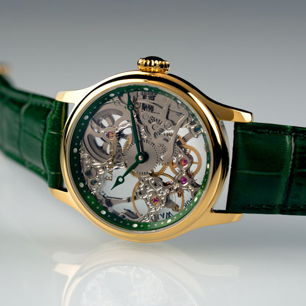 Earnshaw Mechanical Skeleton Gold Green