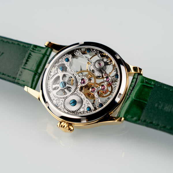 Earnshaw Mechanical Skeleton Gold Green