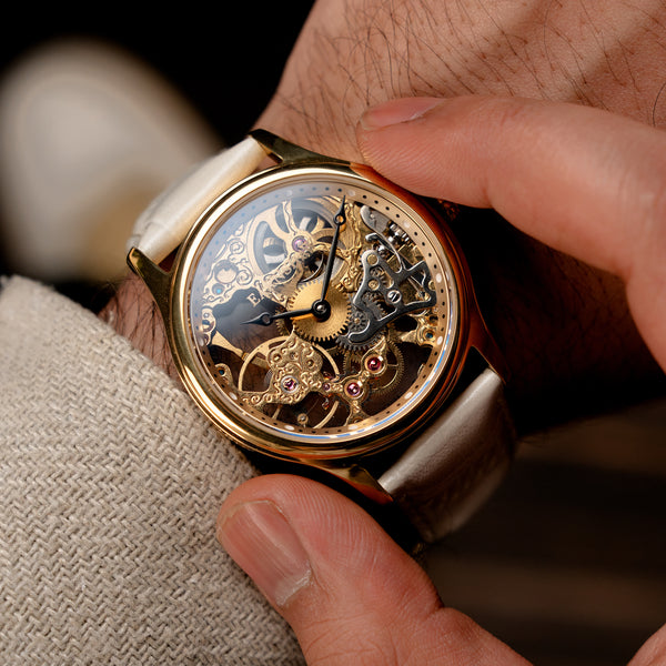 Earnshaw Mechanical Skeleton Sandy Gold