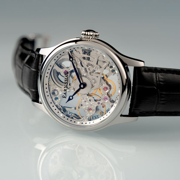 Earnshaw Mechanical Skeleton Silvered Steel