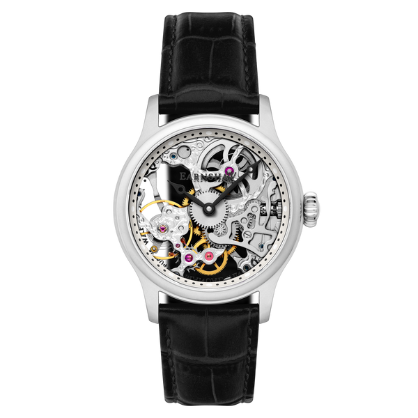 earnshaw Mechanical Skeleton Silvered Steel