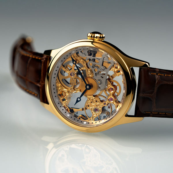 Earnshaw Mechanical Skeleton Structured Gold