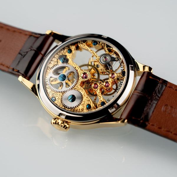 Earnshaw Mechanical Skeleton Structured Gold