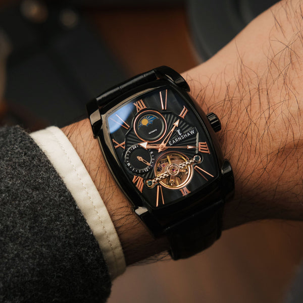 Earnshaw Multifunction Automatic Officer Black