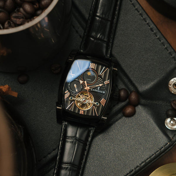 Earnshaw Multifunction Automatic Officer Black