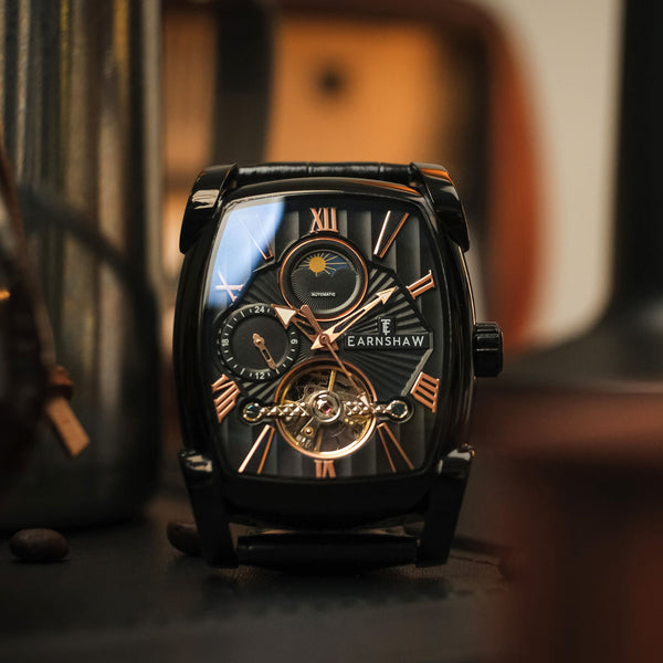 Earnshaw Multifunction Automatic Officer Black