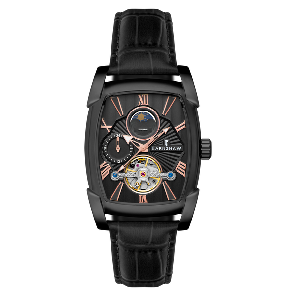 earnshaw Multifunction Automatic Officer Black