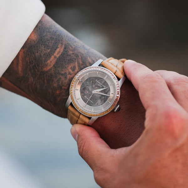 Earnshaw Skeleton Automatic Caramel