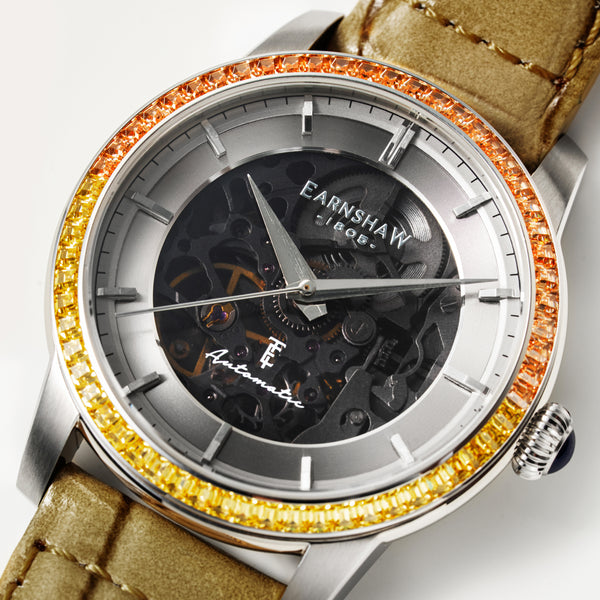 Earnshaw Skeleton Automatic Caramel