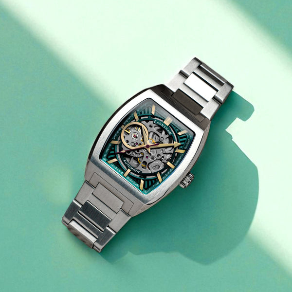 earnshaw Skeleton Automatic Cerulean Blue