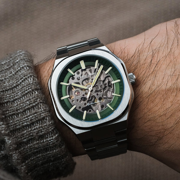 Earnshaw Skeleton Automatic Chartreuse Green