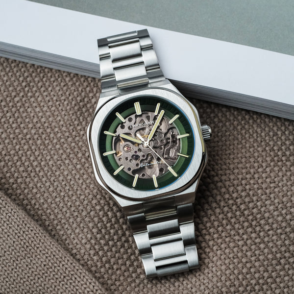 Earnshaw Skeleton Automatic Chartreuse Green