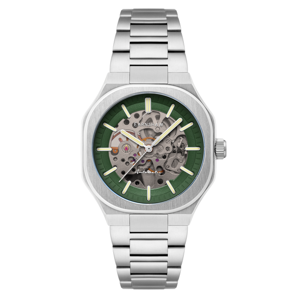 earnshaw Skeleton Automatic Chartreuse Green