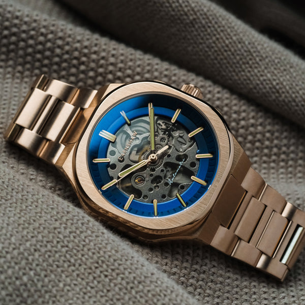 Earnshaw Skeleton Automatic Electric Blue