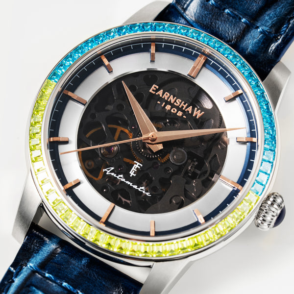 Earnshaw Skeleton Automatic Electric Blue