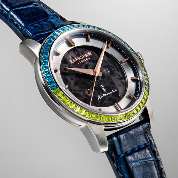 Earnshaw Skeleton Automatic Electric Blue