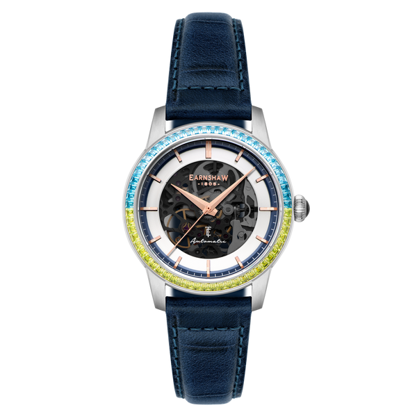 earnshaw Skeleton Automatic Electric Blue