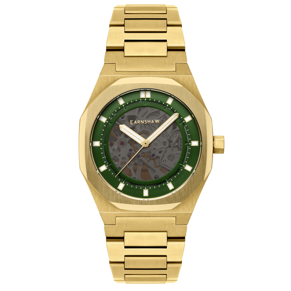 earnshaw Skeleton Automatic Emerald Green
