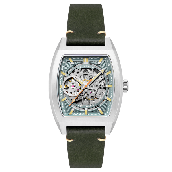 earnshaw Skeleton Automatic Mint Green