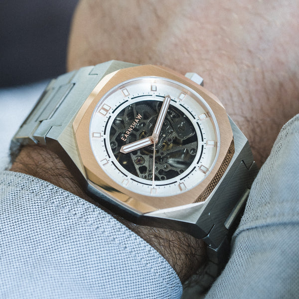 Earnshaw Skeleton Automatic Morning Gold