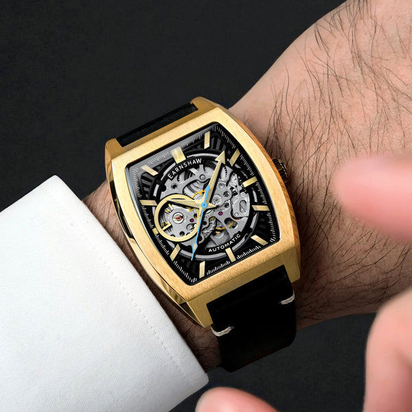 Earnshaw Skeleton Automatic Noir Gold
