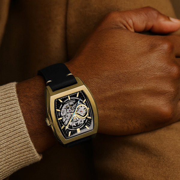 Earnshaw Skeleton Automatic Noir Gold