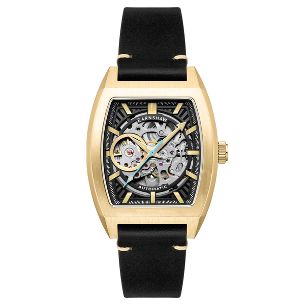 earnshaw Skeleton Automatic Noir Gold