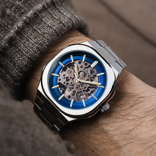 Earnshaw Skeleton Automatic Prussian Blue